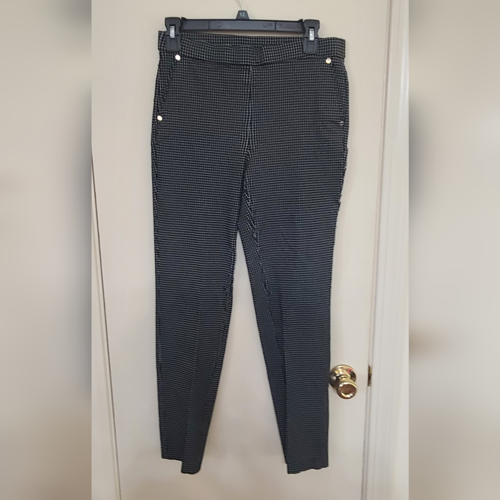 Anne Klien Classic Black and White Checkered Women's Pants